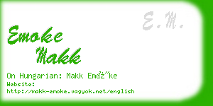 emoke makk business card